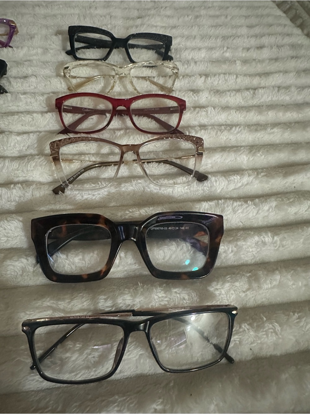 Women's Tortoiseshell and Black Fashion Eyewear Set - bundle of 6